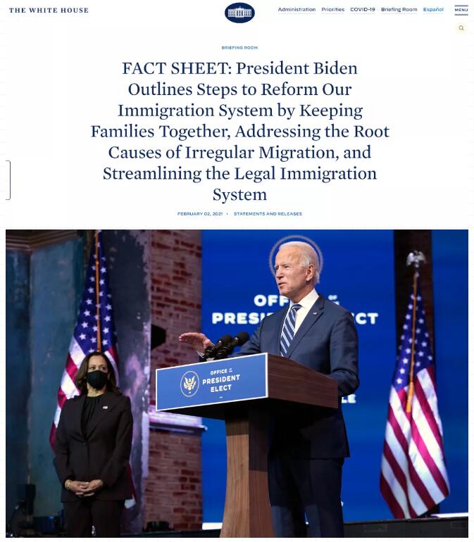 拜登签署三大移民行政令，或彻底改变美国移民系统，重新拥抱新移民！